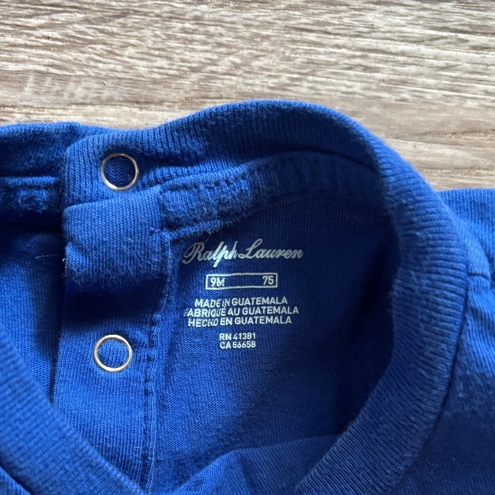 Ralph Lauren Baby Boys Bear Cotton Romper